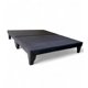 thumbnail image 1 of Base de Cama Europea 2 Plazas Dividida Felpa Negro, 1 of 3