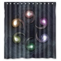 Pinghai - Cortina De Ducha Naruto Con Ganchos (167 X 183 Cm)