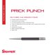 thumbnail image 2 of Perforadora Starrett 816A de acero, 10 cm, punta de 2 mm, 2 of 7