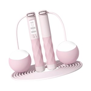 Magideal - Cuerda Para Saltar, Cuerda Para Saltar Digital, Cuerda Para Saltar, Longitud Ajustable, Cuerda Para Saltar Inalámbrica Con Contador, Para Gimnasio, Ho Rosa
