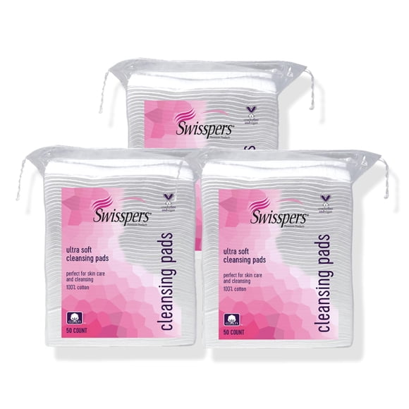 Almohadilla limpiadora facial Swisspers Premium 100% algodón x150