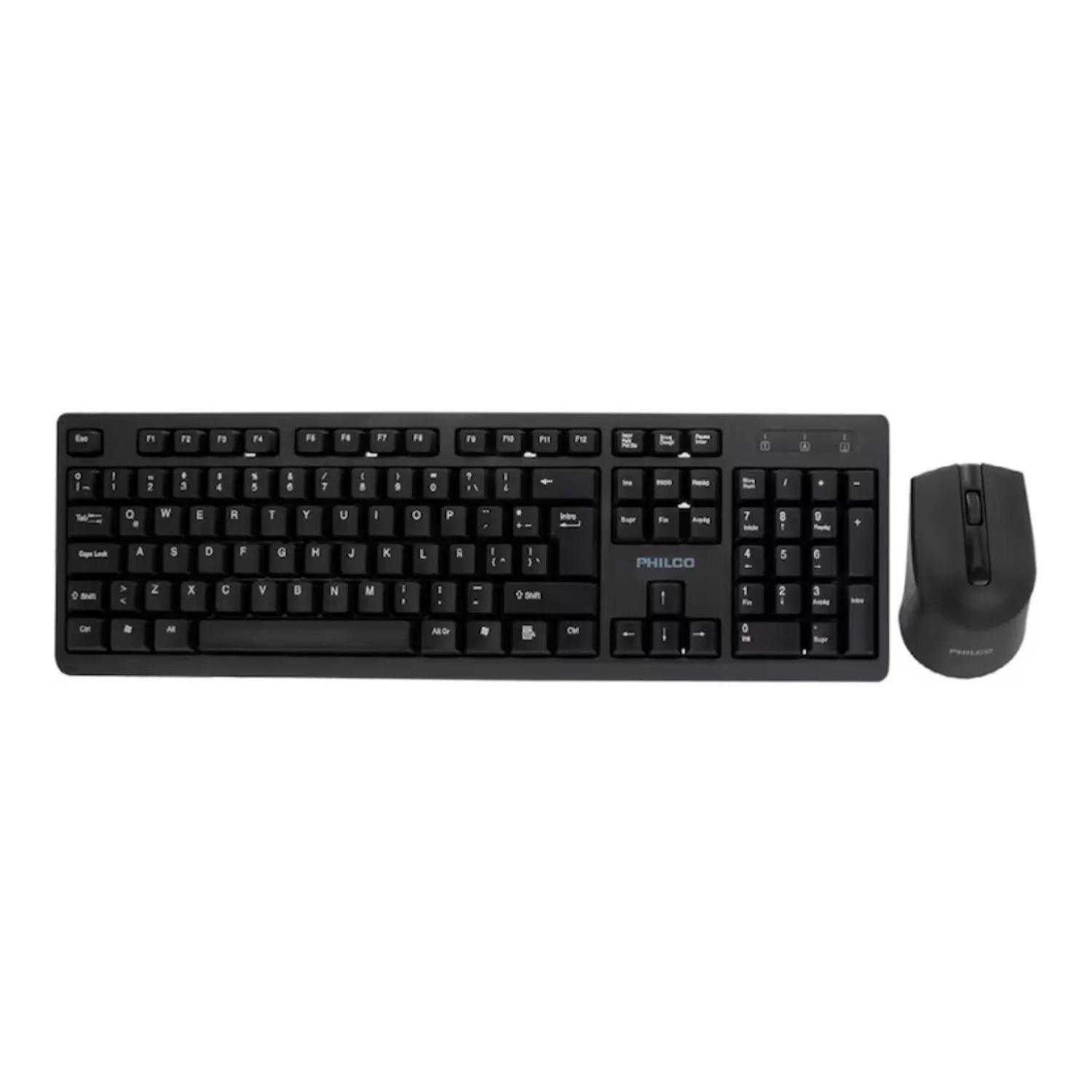 Philco - Kit Teclado Y Mouse Inalambrico Usb Negro Spt6354