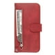 thumbnail image 3 of Funda con Cremallera para iPhone SE 2020/8/7, Carcasa Cartera de Cuero PU con Soporte y Tarjetero, 3 of 6