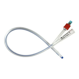 Greatcare - Sonda Foley 2 Vias 18 Fr 100% Silicona Con Balon X 10 Un Rojo