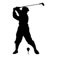 Rienda Libre Graphics - Decomural Tee Shot Golfer Golf Ws-15740