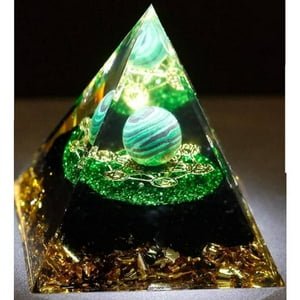 Genmérico - Pirámide Energética Orgón Verde/Cristal
