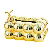 Magideal - Caja De Pañuelos, Porta Pañuelos Cosméticos Para Decoración Del Hogar, Rectangular, Color Dorado, Servilletero, Caja De Papel Para Baño, Inodoro, Sala Conejo Durmiendo