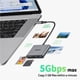 thumbnail image 2 of Lector de tarjetas de memoria Acer USB-C 3 en 1 con doble ranura USB 3.0, 2 of 9
