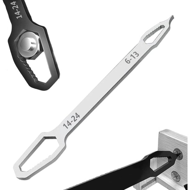 Llave autoajustable doble cabeza 6-24mm con destornillador plano