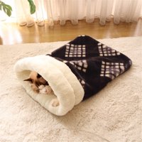 Xusx111 - Bolso De Dormir De Cueva De Cama De Gato, Bolso De Almohadilla De Calentamiento De Esterilla Para Gatos Y Perros Pequeños, Cama Cómoda Suave Y Cómoda (Para Gatos Pequeños Y Medianos)