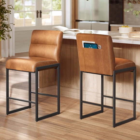 Taburetes de bar VASAGLE EKHO, set de 2, altura de mostrador de 67 cm