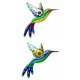 thumbnail image 4 of 2x Metal Colibrí Arte De La Pared Ornamento Escultura Colgante Decoración Para El Hogar Al Aire Libre, 4 of 5