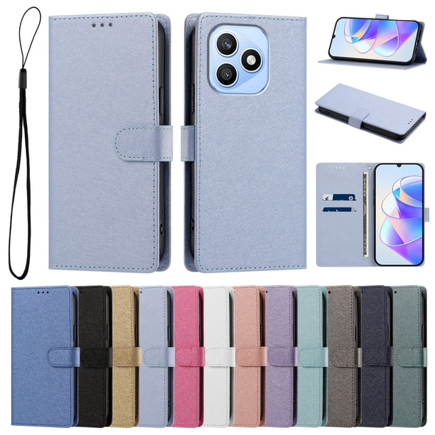 Cartera Funda para Honor X8D Carga Inalámbrica, Azul Cielo