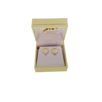 Aros Media Perla N°8 De Mallorca Enchapado En Oro