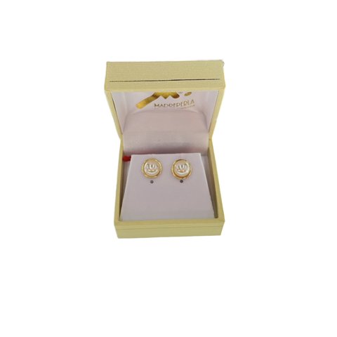 Aros Media Perla N°8 De Mallorca Enchapado En Oro