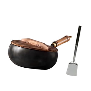 Bothyi - 9.45 Pulgadas Pan De Wok Con Mango Freing Wok Pan Para La Cocina Del Hotel De Restaurantes