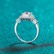 thumbnail image 4 of Anillos de Diamante de Moissanita Corte Asscher 2Uds Color D VVS1 de Plata Esterlina 925, Anillos de Compromiso y Boda para Mujer con Certificado, 4 of 8