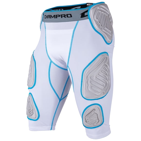 Cinturón Champro Bull Rush de 7 almohadillas blanco/gris, talla XL, para hombre