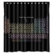 thumbnail image 1 of Cortina de ducha con la tabla periódica de elementos químicos, juego de cortinas de baño con ganchos, tamaño 66 x 72 pulgadas, 1 of 3