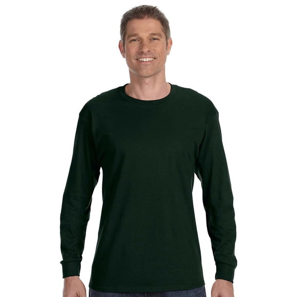 Camiseta Hanes TAGLESS de manga larga Deep Forest Small