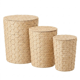 thumbnail image 1 of Set de 3 Canastos Organizadores de Fibra Natural con Tapa Estilo Boho, 1 of 7
