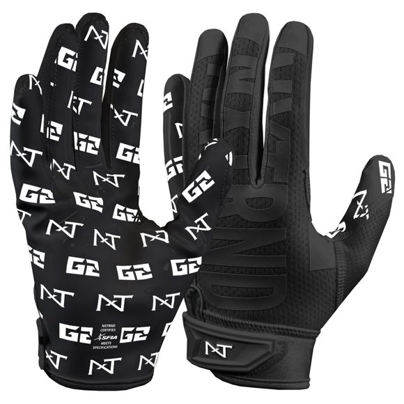 Guantes de Fútbol Americano NXT NXTRND G2 Pro Mediano Negro