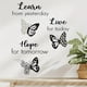 thumbnail image 3 of 1pc Black And White Butterfly English Phrase Inspirational Wall Sticker For Any Combination, Cartoon Painting Butterfly PVC Wall Sticker, For Home Living Room Bedroom Wall Decor, 3 of 4