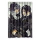 thumbnail image 1 of Cortina de ducha Black Butler, juego de cortinas de baño con ganchos, tamaño 48 x 72 pulgadas, 1 of 3