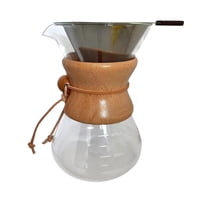 Bothyi - Vierta Sobre La Cafetera Cafetera De Vidrio Con Escala Cafetera De Goteo Manual 600 Ml