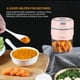 thumbnail image 4 of Picadora de ajo eléctrica, mini picadora de ajo portátil inalámbrica, trituradora de ajo, pequeña trituradora de alimentos para picar cebolla, carne, frutos secos, verduras y comida para bebés., 4 of 8
