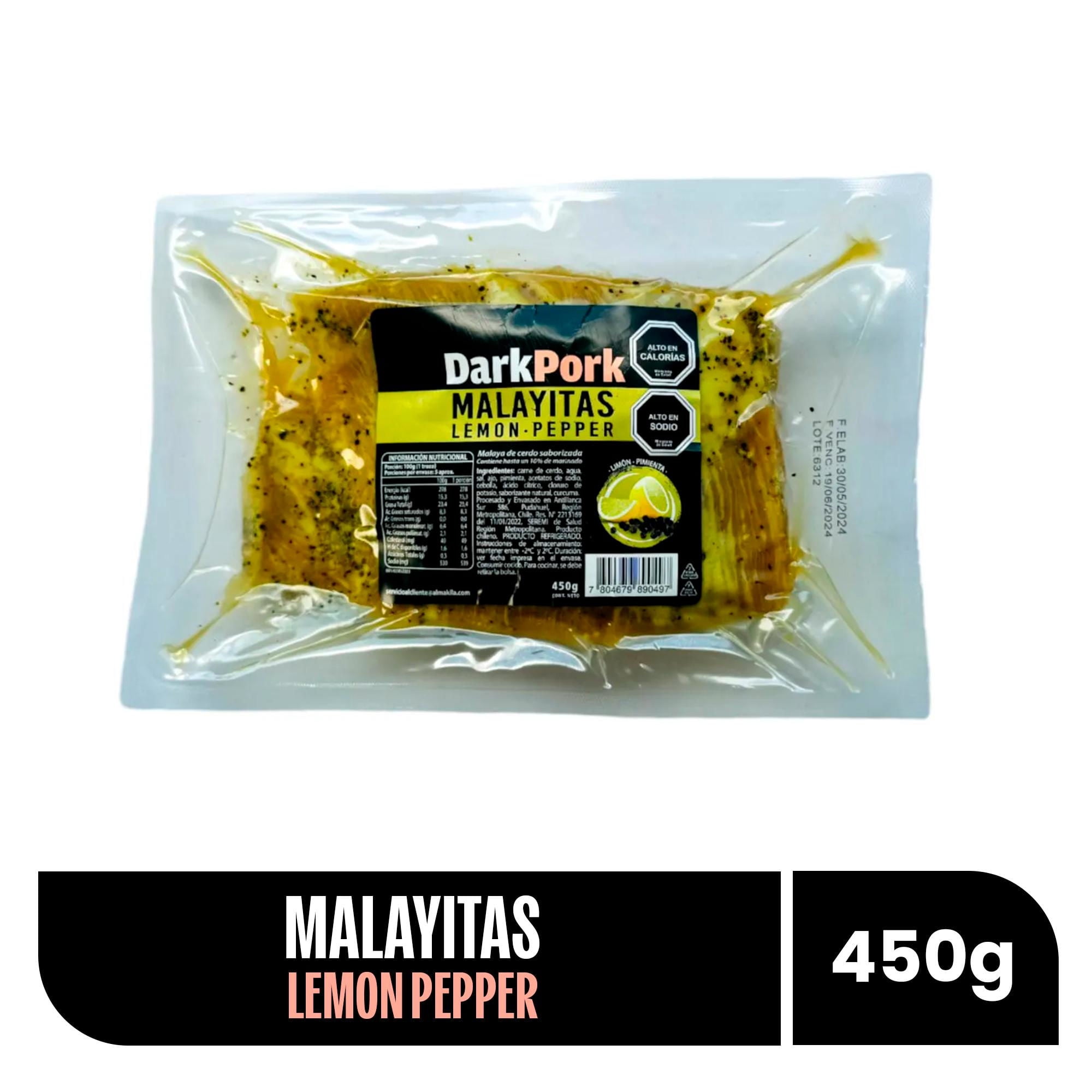 Malayita De Cerdo Limón Pepper 450 g Dark Pork