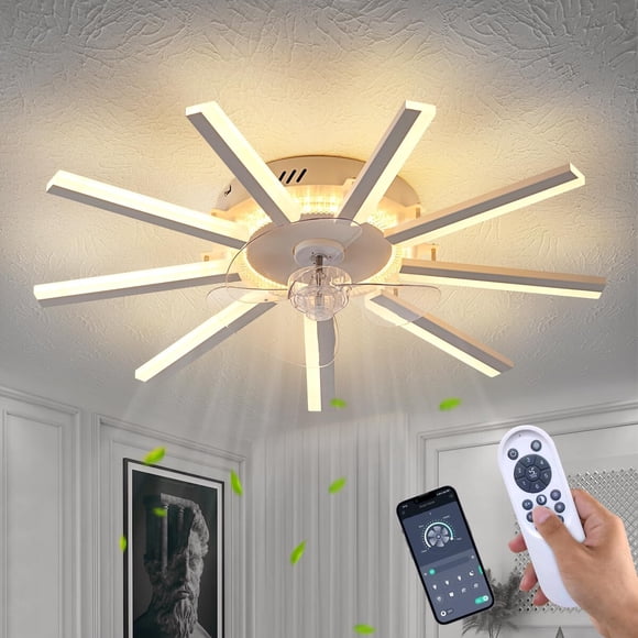 Ventilador de Techo HuixuTe HXTFSD30 27 Blanco LED