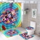 thumbnail image 1 of Tiny Toons Looniversity-theme 4-Piece Shower Curtain Set with Rugs, Waterproof Bathroom Decor Set Includes Bath Mat, U-Shaped Rug, Toilet Lid Cover and Curtain with Hooks, 1 of 6