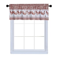 Cortinas Achim Con Filtro De Luz Tipo Granero (58 X 36 Cm), Color Burdeos