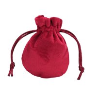 Bothyi - Bolsa De Terciopelo Con Cordón Para Regalo, Para Anillos, Joyas, Color Vino Tinto, 6,5 X 8,5 Cm