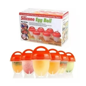 Factorynet - Set 6 Hervidor De Huevos De Silicone Para Cocina Sin Bpa