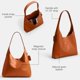 thumbnail image 3 of Bolso de hombro Coach Brooklyn de cuero natural, 3 of 7