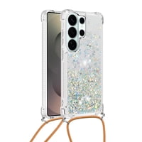 Funda Foxdock Para Samsung Galaxy S26 Ultra Con Cuerda Ajustable, Brillo Líquido, Protección Antigolpes Y Lente – Ideal Para Regalo