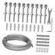 thumbnail image 1 of Kit De Enrejado De Pared Verde Para Plantas Trepadoras, Soportes Para Plantas De Patio Con Alambre De 52 Pies, 1 of 5