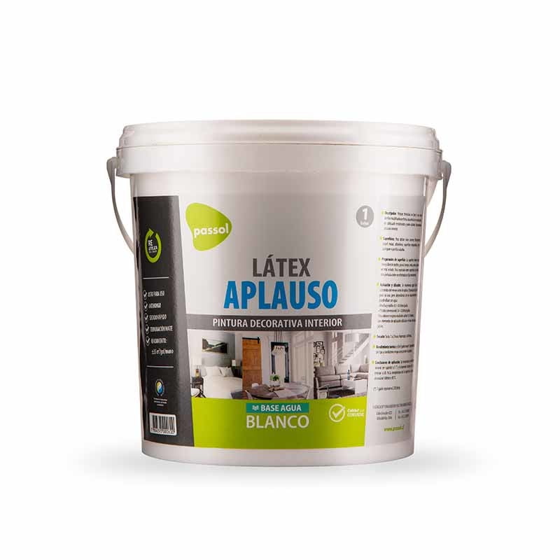 Passol - Pintura Látex Base Agua Blanco 1 Gl