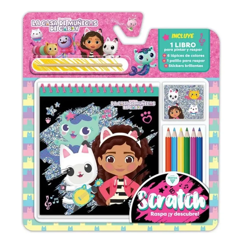Vértice - Blister Para Pintar Y Raspar Scratch Gabby Doll House Vertice