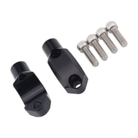 Magideal - 2X Conjunto De Abrazadera De Espejo De Cilindro De Motocicleta Conjunto De Moldura De Aleación De Aluminio Ajuste De Repuesto Para Manillar De Negro