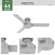 thumbnail image 2 of Ventilador de Techo Hunter Presto 44" 3 Aspas Gris Paloma con Control de Pared, 2 of 9