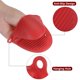 thumbnail image 4 of 2pack Guantes de Horno Mini Engrosados Resistentes al Calor de Silicona Agarrador de Ollas Rojo, 4 of 6