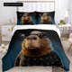 thumbnail image 1 of Funny Capybara Duvet Cover Kawaii Animals Bedding Set Soft Quilt Cover Full Size For Boy Teens Bedroom DecorationBed Sheets, 1 of 5