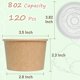 thumbnail image 2 of Cuencos de postre desechables ESSENTIAL de papel de 8 oz, 120 unidades con tapas, 2 of 7