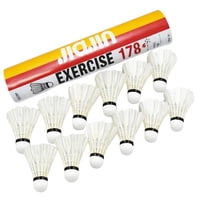 Linea Sport - Set 12 Plumas Badminton Plumilla Volante De Plumas Natural