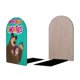 thumbnail image 2 of Masha y el Oso Sujetalibros decorativos temáticos, tope para estantería con base antideslizante, uso dual para hogar y oficina - 2 piezas, 2 of 6