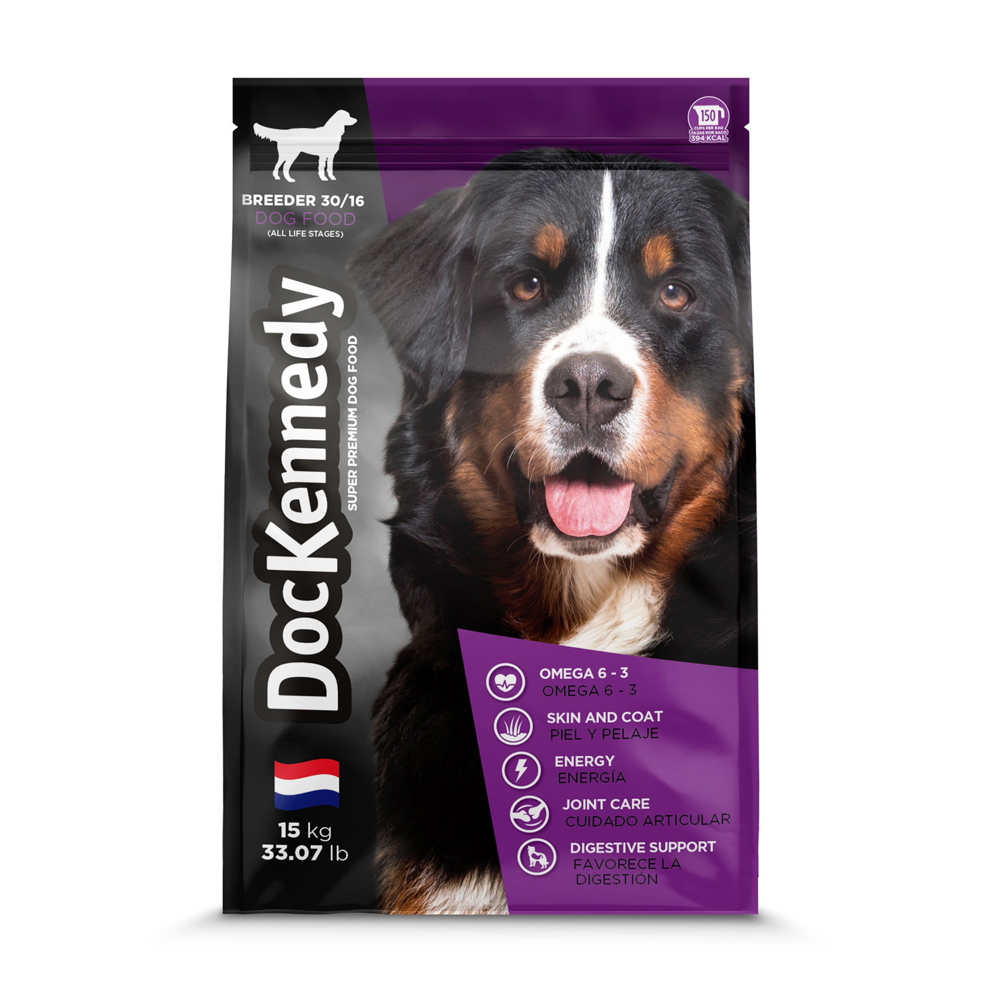 Dockennedy - Alimento Seco Perro Todas Las Edades Breeder Sabor Pollo Bolsa, 15 Kg