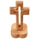 thumbnail image 5 of Figuritas Coleccionables De Adorno De Cruz De Madera Para La Decoración Del Hogar De La Iglesia Base En Forma De Flor, 5 of 5
